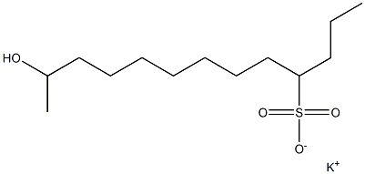 12-Hydroxytridecane-4-sulfonic acid potassium salt Struktur