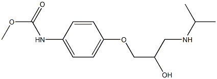 [4-[2-Hydroxy-3-[(1-methylethyl)amino]propoxy]phenyl]carbamic acid methyl ester Struktur