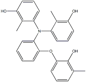 N,N-Bis(3-hydroxy-2-methylphenyl)-2-(2-hydroxy-3-methylphenoxy)benzenamine Struktur