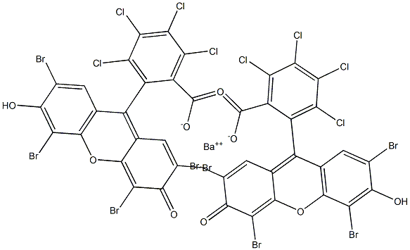 Bis[2-(2,4,5,7-tetrabromo-6-hydroxy-3-oxo-3H-xanthen-9-yl)-3,4,5,6-tetrachlorobenzoic acid]barium salt Struktur