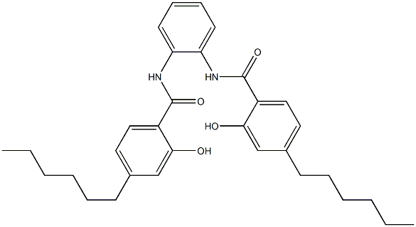 N,N'-Bis(4-hexylsalicyloyl)-o-phenylenediamine Struktur