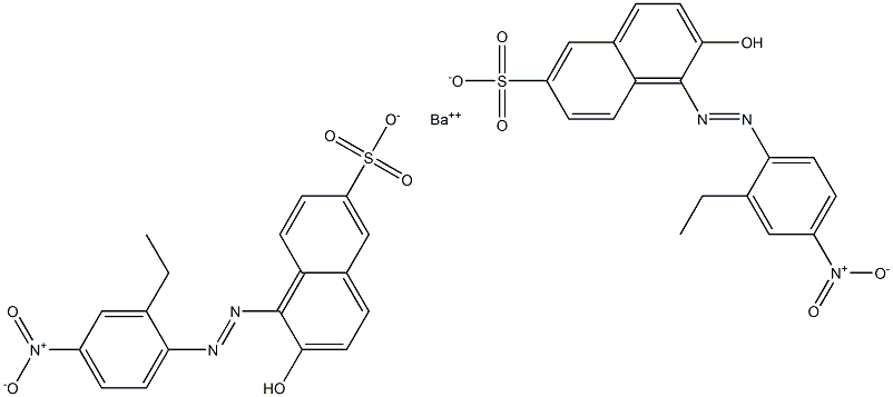 Bis[1-[(2-ethyl-4-nitrophenyl)azo]-2-hydroxy-6-naphthalenesulfonic acid]barium salt Struktur