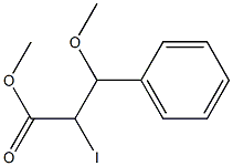 2-Iodo-3-methoxy-3-phenylpropanoic acid methyl ester Struktur