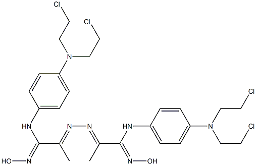 2,2'-Azinobis[N-[p-[bis(2-chloroethyl)amino]phenyl]propanamide oxime] Struktur