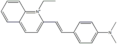 1-Ethyl-2-[2-[p-(dimethylamino)phenyl]vinyl]quinolinium Struktur