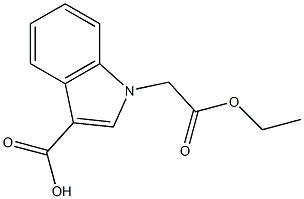 1-(2-Ethoxy-2-oxoethyl)-1H-indole-3-carboxylic acid Struktur