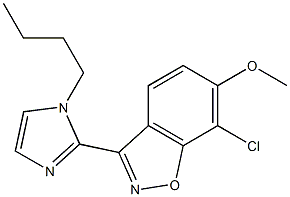 7-Chloro-6-methoxy-3-(1-butyl-1H-imidazol-2-yl)-1,2-benzisoxazole Struktur