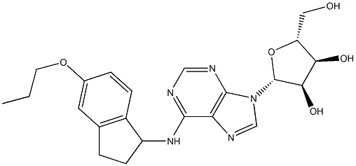 N-[[2,3-Dihydro-5-propyloxy-1H-inden]-1-yl]adenosine Struktur