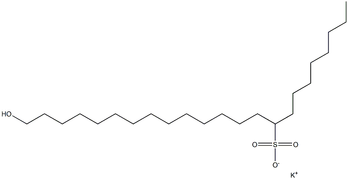 23-Hydroxytricosane-9-sulfonic acid potassium salt Struktur