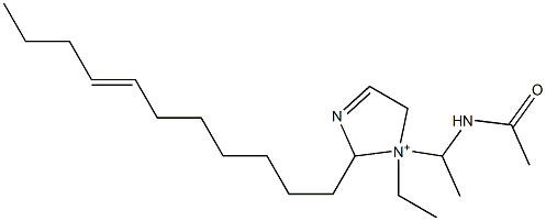 1-[1-(Acetylamino)ethyl]-1-ethyl-2-(7-undecenyl)-3-imidazoline-1-ium Struktur