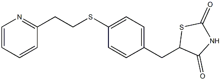 5-[4-[2-(Pyridin-2-yl)ethylthio]benzyl]thiazolidine-2,4-dione Struktur