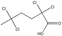 2,2,5,5-Tetrachlorohexanoic acid Struktur