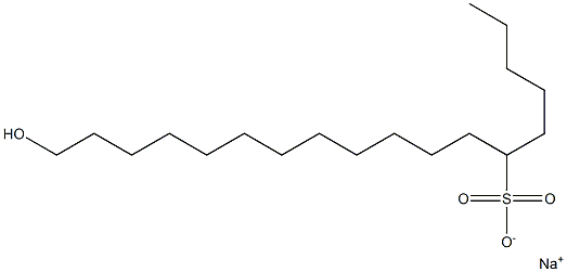 18-Hydroxyoctadecane-6-sulfonic acid sodium salt Struktur