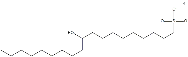 10-Hydroxynonadecane-1-sulfonic acid potassium salt Struktur