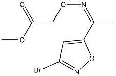 [[(Z)-1-(3-Bromoisoxazol-5-yl)ethylidene]aminooxy]acetic acid methyl ester Struktur