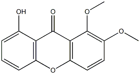 1,2-Dimethoxy-8-hydroxyxanthone Struktur