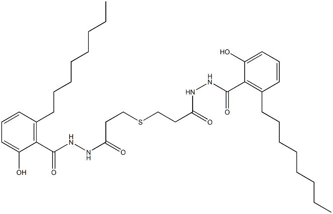 3,3'-Thiodi[propionic acid N'-(6-octylsalicyloyl) hydrazide] Struktur