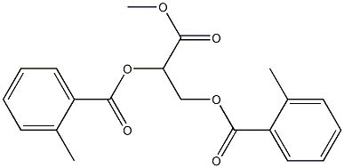 (+)-2-O,3-O-Di(o-methylbenzoyl)-L-glyceric acid methyl ester Struktur