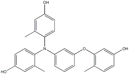 N,N-Bis(4-hydroxy-2-methylphenyl)-3-(3-hydroxy-6-methylphenoxy)benzenamine Struktur