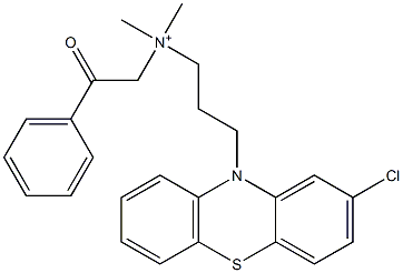 3-(2-Chloro-10H-phenothiazin-10-yl)-N-phenacyl-N,N-dimethyl-1-propanaminium Struktur