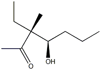 (3R,4R)-3-Ethyl-4-hydroxy-3-methyl-2-heptanone Struktur