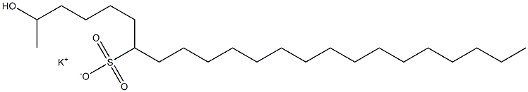 2-Hydroxytricosane-7-sulfonic acid potassium salt Struktur