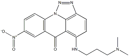 5-[3-Dimethylaminopropylamino]-8-nitro-6H-[1,2,3]triazolo[4,5,1-de]acridin-6-one Struktur