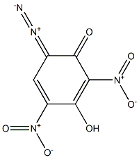 6-Diazo-3-hydroxy-2,4-dinitro-2,4-cyclohexadien-1-one Struktur