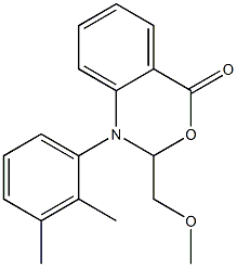 1-(2,3-Dimethylphenyl)-1,2-dihydro-2-methoxymethyl-4H-3,1-benzoxazin-4-one Struktur