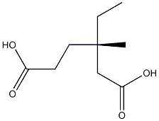 [S,(-)]-3-Ethyl-3-methylhexanedioic acid Struktur