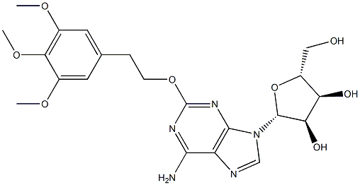 2-[2-(3,4,5-Trimethoxyphenyl)ethoxy]adenosine Struktur