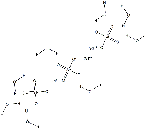 Trigadolinium triselenate octahydrate Struktur