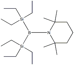 1-[Bis(triethylsilyl)boryl]-2,2,6,6-tetramethylpiperidine Struktur