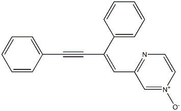 3-[(E)-2,4-Diphenyl-1-buten-3-ynyl]-1-pyrazinium-1-olate Struktur