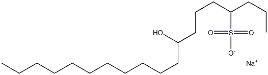 8-Hydroxynonadecane-4-sulfonic acid sodium salt Struktur