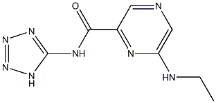 6-Ethylamino-N-(1H-tetrazol-5-yl)pyrazine-2-carboxamide Struktur