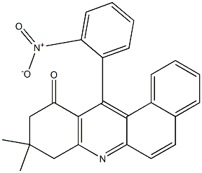 8,9-Dihydro-9,9-dimethyl-12-(2-nitrophenyl)benz[a]acridin-11(10H)-one Struktur