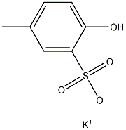 2-Hydroxy-5-methylbenzenesulfonic acid potassium salt Struktur