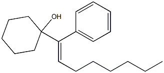 1-[(E)-1-Phenyl-1-octen-1-yl]cyclohexanol Struktur