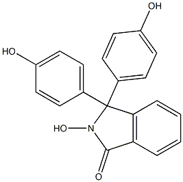 2-Hydroxy-3,3-bis(4-hydroxyphenyl)isoindolin-1-one Struktur