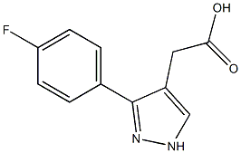 3-(4-Fluorophenyl)-1H-pyrazole-4-acetic acid Struktur