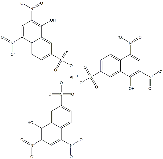 Tris(8-hydroxy-5,7-dinitro-2-naphthalenesulfonic acid)aluminum salt Struktur