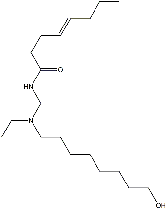 N-[[N-Ethyl-N-(8-hydroxyoctyl)amino]methyl]-4-octenamide Struktur