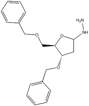 3-O,5-O-Dibenzyl-1-hydrazino-1,2-dideoxy-D-ribofuranose Struktur