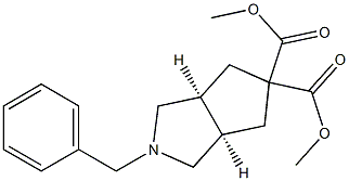 (1R,5S)-3-Benzyl-3-azabicyclo[3.3.0]octane-7,7-dicarboxylic acid dimethyl ester Struktur