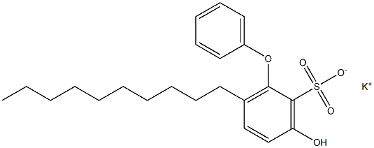 3-Hydroxy-6-decyl[oxybisbenzene]-2-sulfonic acid potassium salt Struktur