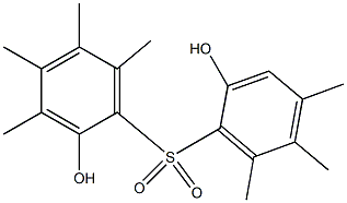 2,2'-Dihydroxy-3,4,4',5,5',6,6'-heptamethyl[sulfonylbisbenzene] Struktur