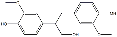 4,4'-(3-Hydroxypropane-1,2-diyl)bis(2-methoxyphenol) Struktur