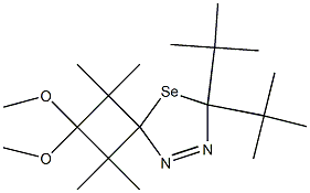 6,6-Di-tert-butyl-2,2-dimethoxy-1,1,3,3-tetramethyl-7,8-diaza-5-selenaspiro[3.4]oct-7-ene Struktur