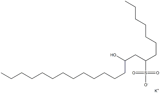 10-Hydroxytricosane-8-sulfonic acid potassium salt Struktur